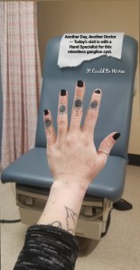 My Ganglion Cyst - The Tetralogy | IT COULD BE WORSE BLOG