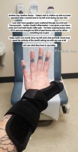 De Quervain's Tenosynovitis - Lefty | IT COULD BE WORSE BLOG